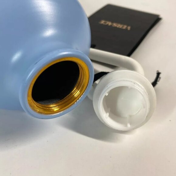 VERSACE Logo Water Bottle tumbler SS blue Unused - Picture 9 of 9